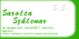 sarolta szklenar business card